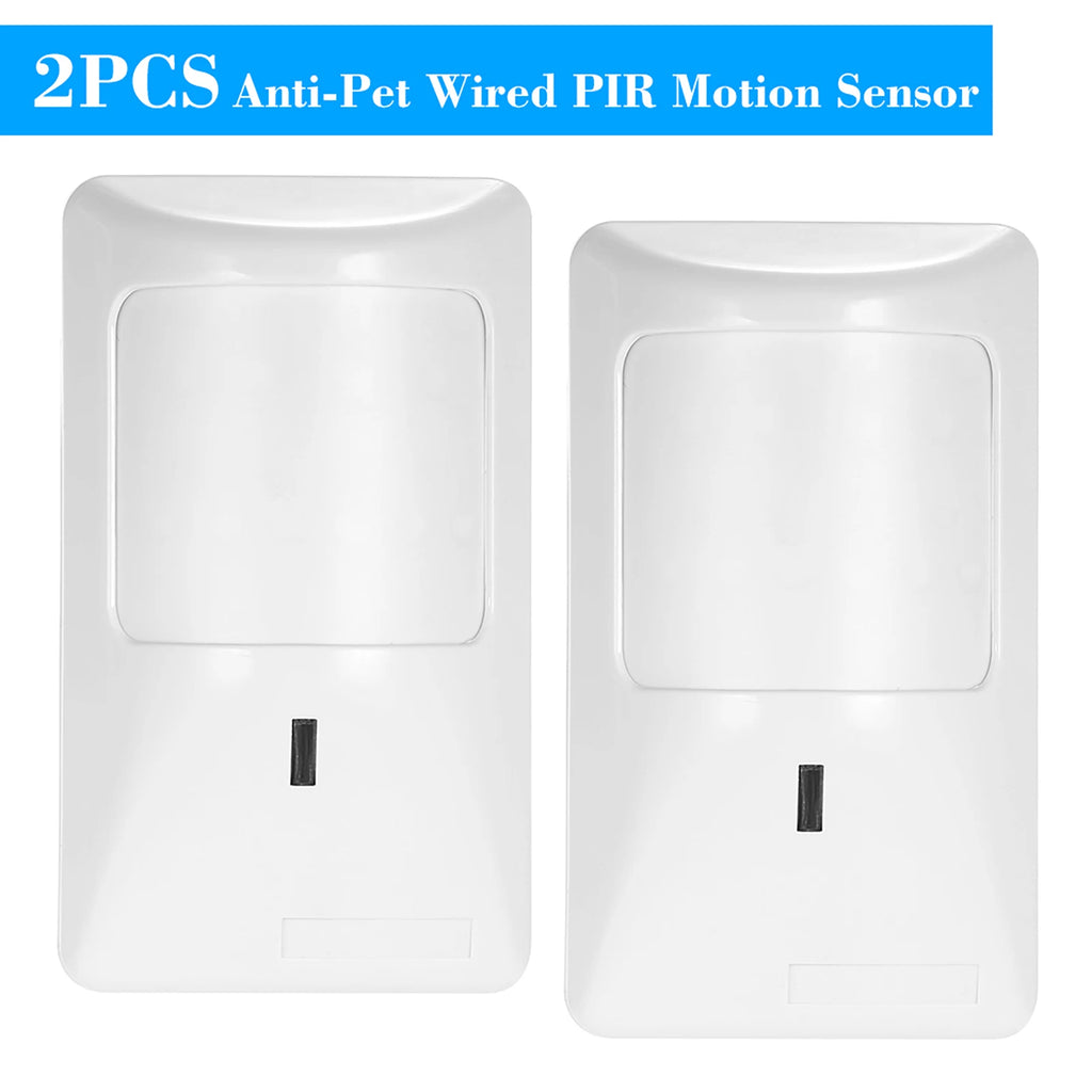 2pcs Sensor Anti-Pet PIR Motion Sensor Wired Alarm Dual Infrared Detector Pet Immune For Home Burglar Security Alarm System