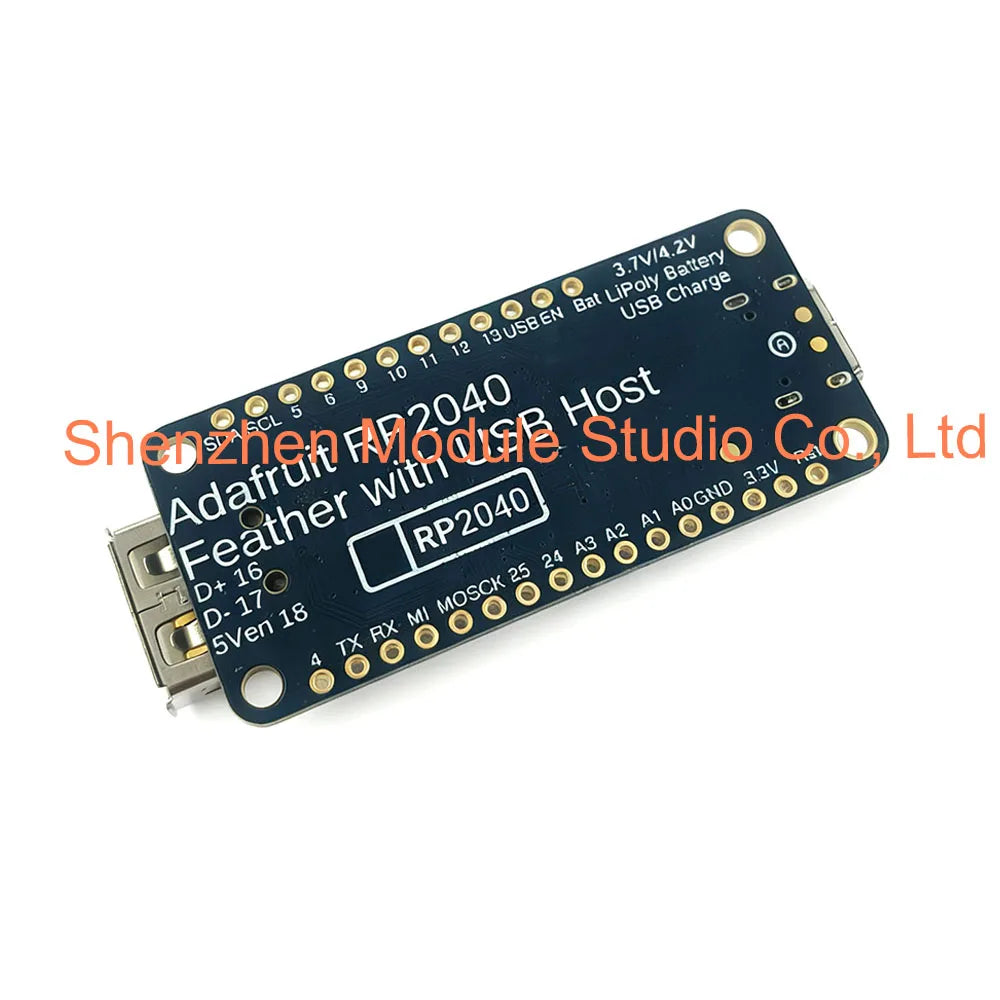 5723 RP2040 Dual-Core Development Board with USB Type-C & Type-A Host Port, 8MB Flash, Li-Po Battery Charger