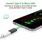 10-1Pcs Type C Male To Micro USB Female Adapter OTG Converter Micro-B To USB-C Connector Phone Charger Cable Adapter For Samsung