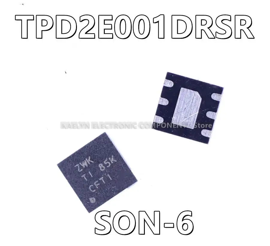 10Pcs/lot TPD2E001DRSR ZWK TPD2E001 Clamp Ipp Tvs Diode Surface Mount 6-SON (3x3)
