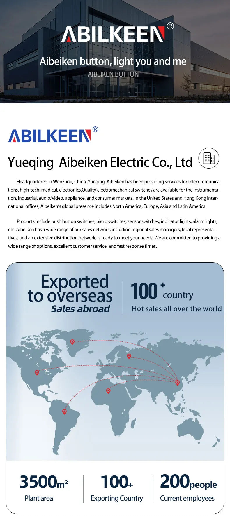 ABILKEEN 22/25MM 1NO1NC/2NO2NC Metal Push Button Switch IP65 Waterproof Momentary/Latching Push Button with LED Ring Light