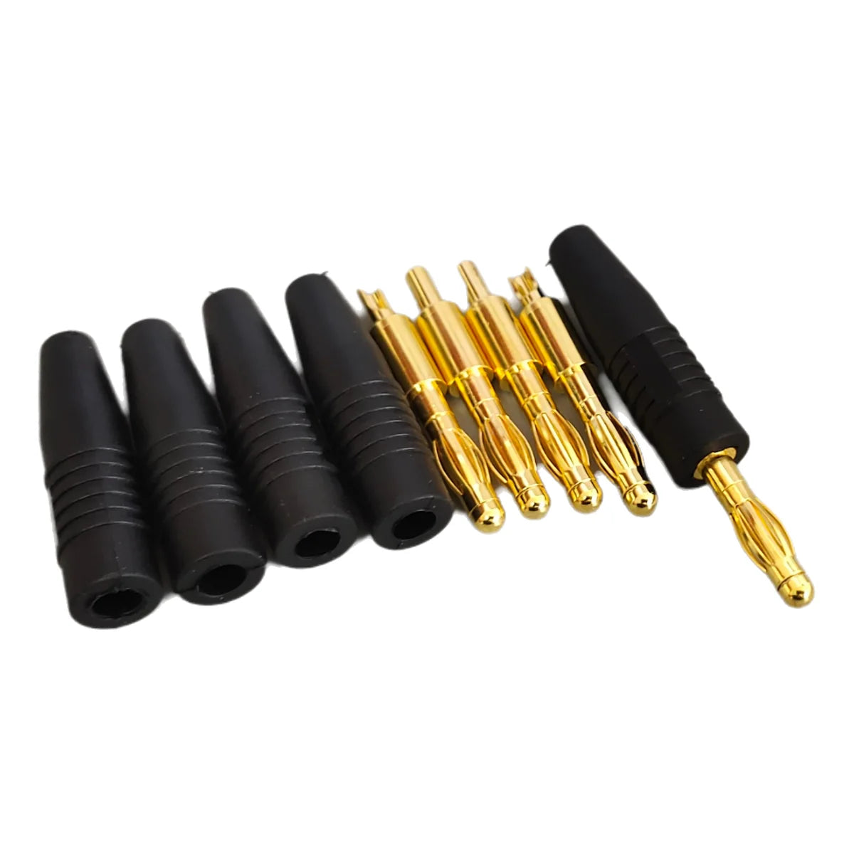 5PCS 4mm Plugs Gold Plated Musical Speaker Cable Wire Pin Banana Plug Connectors Red Black Blue Green Yellow