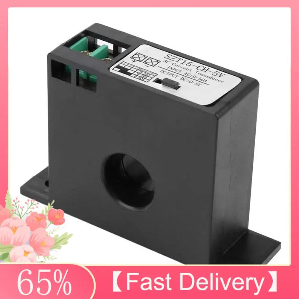 ~Latest Model AC Current Transducer Transmitter Transformer Sensor AC Current Converter AC 0-50A To DC 0-5V SZT15-CH-5V