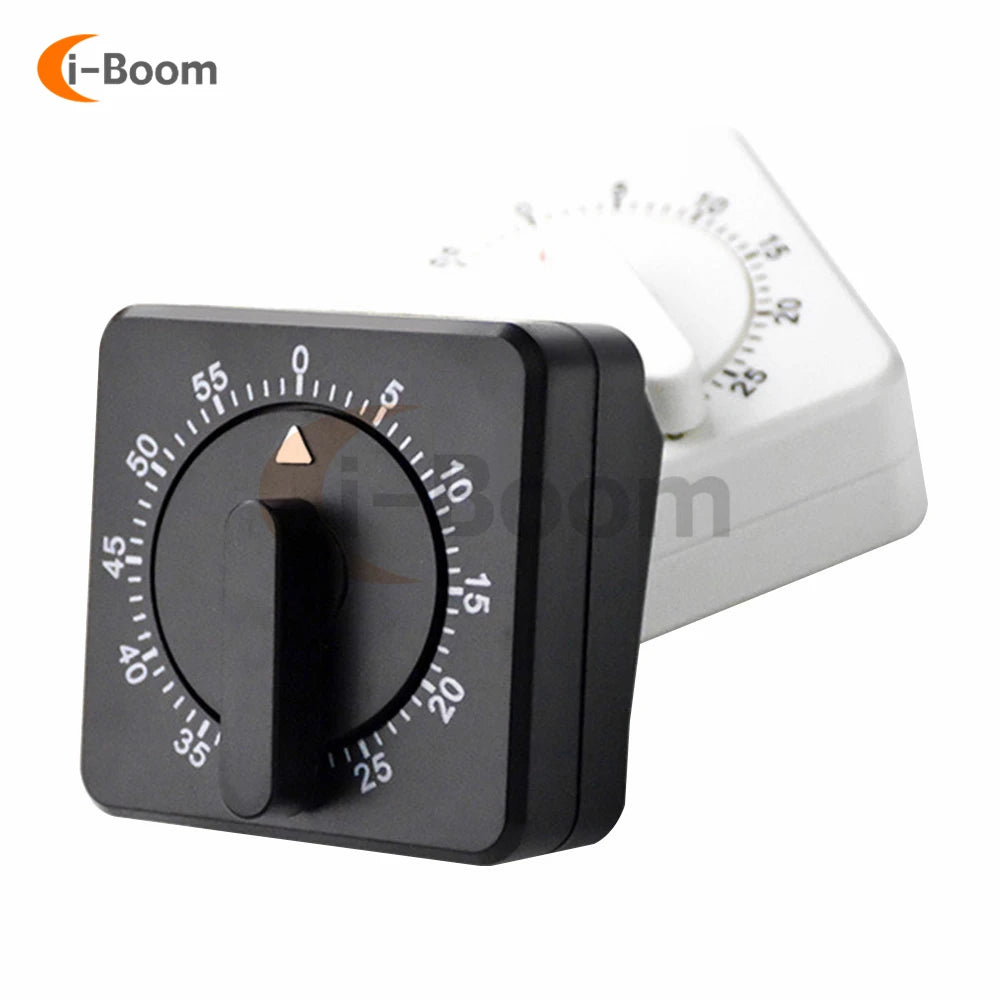 60 Minutes Kitchen Timer Count Square Cooking Up Alarm Sleep Temporizador Clock Mechanical Stopwatch Alarm Down Office Meeting
