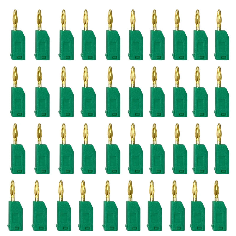 40Pcs 2MM Stackable Banana Plug Soldered Electrical Connector with Socket Jack for DIY Use