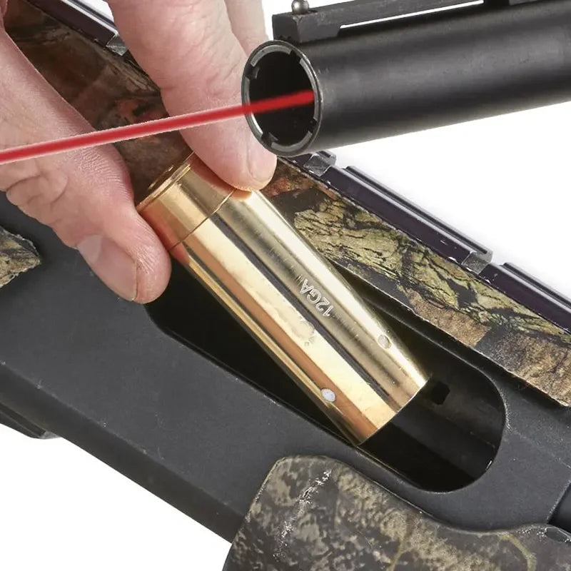 12GA 20GA .308 .223 5.45x39 7.62x39 9x19mm.338 Gauge Red Laser Bore Sighter Training Bullet Boresighter CAL Cartridge Caliber