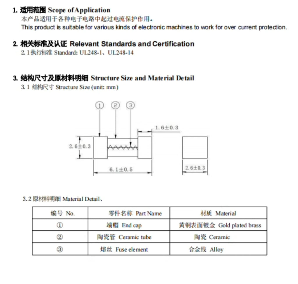 10PCS SMD Mounted Blown Fuse 1808 2410 6125 Package 0.5A 1A 2A 3A 4A 5A 8A 10A 15A 30A 125V 220V 250V