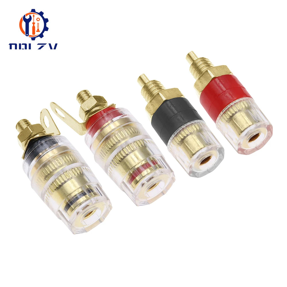 High end Brass Crystal Binding Post 4mm Banana Plug Socket for Amplifier and Speaker Terminal Connector