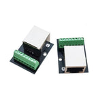 RJ45 Ethernet Single Female Connector Breakout Board,2.54mm Pitch RJ45 Screw Terminal Board Network Adapter Terminal