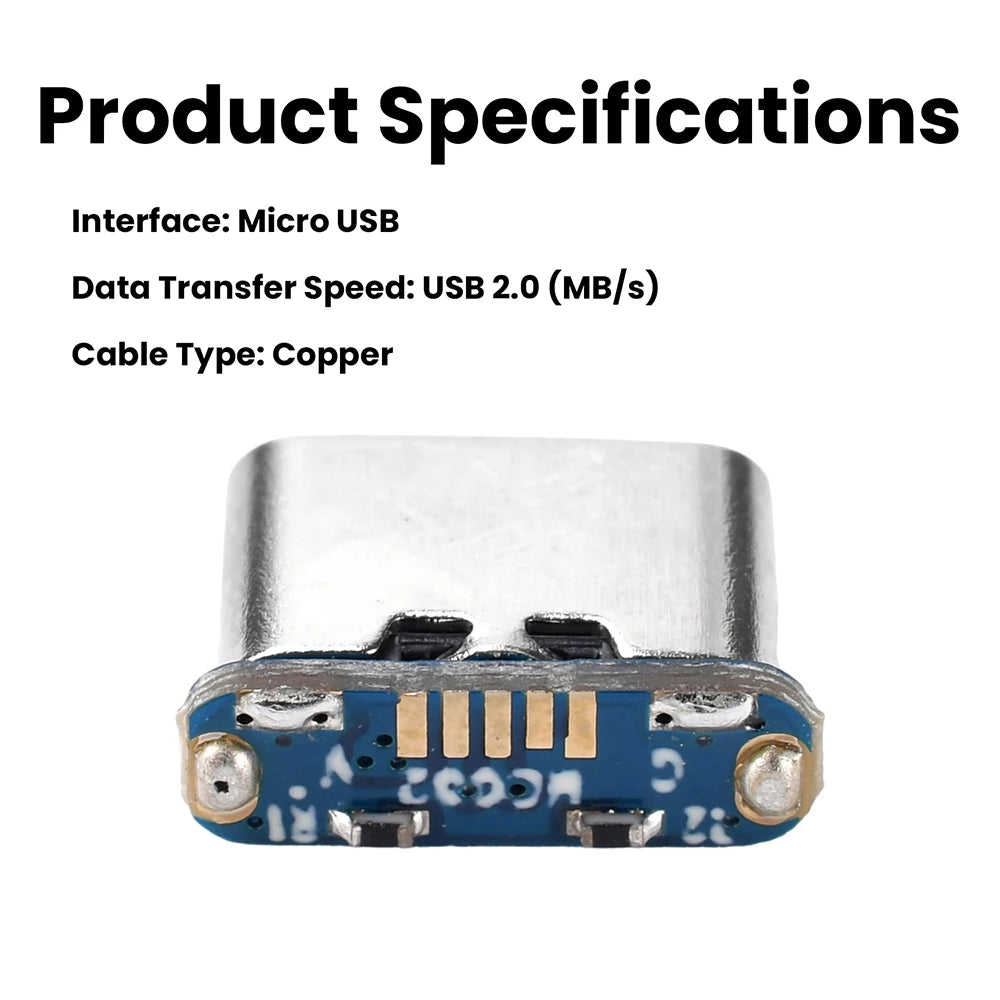 Micro USB to Type-C Adapter Board Data Power Adapter Supports Charging and Data Transfer DIY Modification Kit