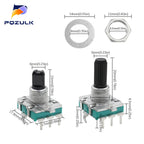 1PC EC16 Rotary Encoder 24 Position Pulse Digital Rotary 3Pin Amplifier Volume Switch Induction Cooker Switch 15/20MM Half Shaft