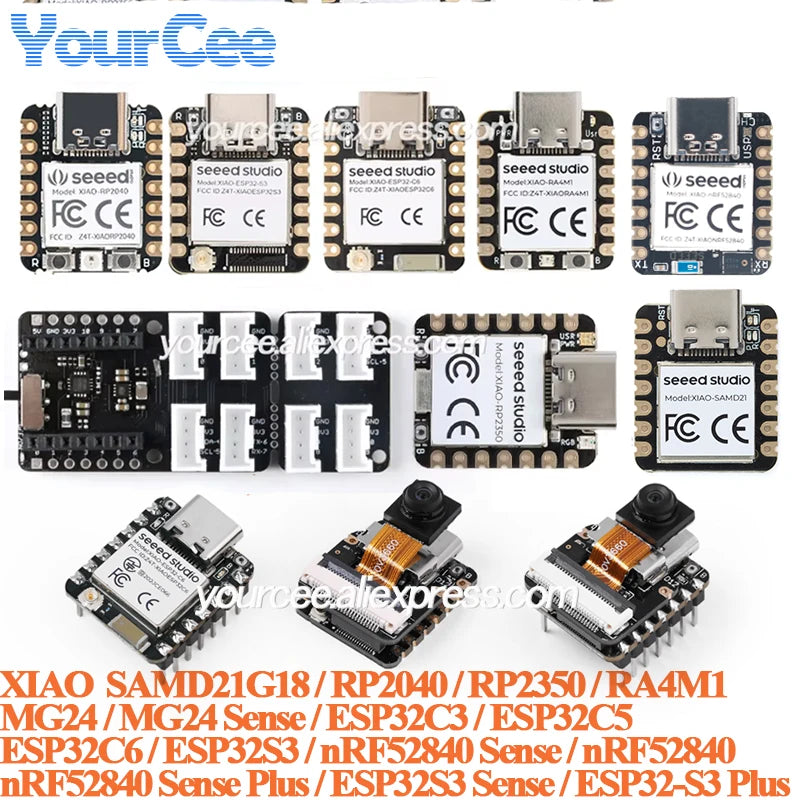 10pcs/1pc Seeed Studio XIAO ESP32C6 ESP32 ESP32C3 ESP32S3 Sense MG24 NRF52840 RA4M1 RP2350 SAMD21G18 RP2040 Development Board
