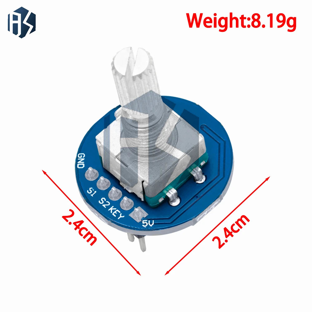 KY‑040 / RV09 / EC11 360° Rotary Encoder Module, Rotary Potentiometer with Knob for Arduino