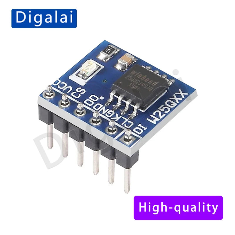 100%New original 2PCS W25Q32 W25Q64 W25Q128 FLASH storage module SPI interface adapter board BV FV
