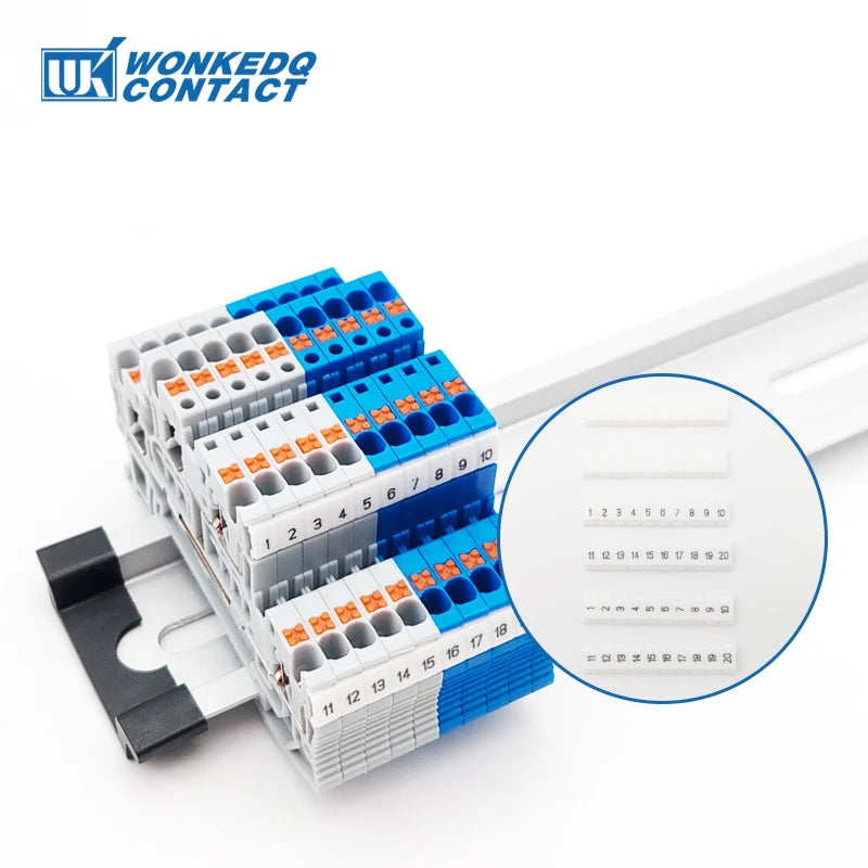 10Pcs PTTB 1.5/S Double Level Push-in Din Rail Terminal Block PT 1.5mm² Cable Electrical Wire Connector PTTB1.5 PTTB-1.5
