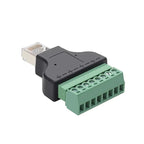 RJ45 Network Adapter Male Female Plug to 8 Pins Screw Terminal RJ45 Jack Socket Connector Internet Cable DVR CCTV Accessories