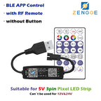 BLE WS2812B Controller BT Music for Pixel LED Strip Light SK6812 WS2811 WS2812 LED Light Strip USB 5V APP Remote Controller