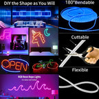 Smart RGB Neon Rope Light Waterproof LED Strip APP Remote Control Music Sync Tuya Alexa Google Home Decor Lamp