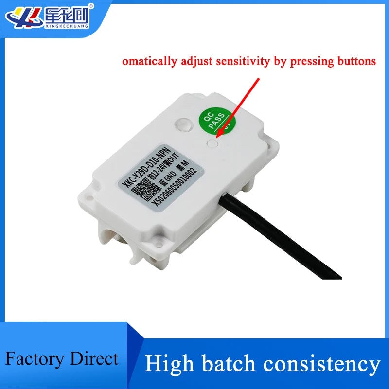 Pipes/Tubes 3/4/6/8/10/12/16/18/20/25mm Contactless Water Level Switch DC12-24V Capacitive Type Non-contact Liquid level Sensor