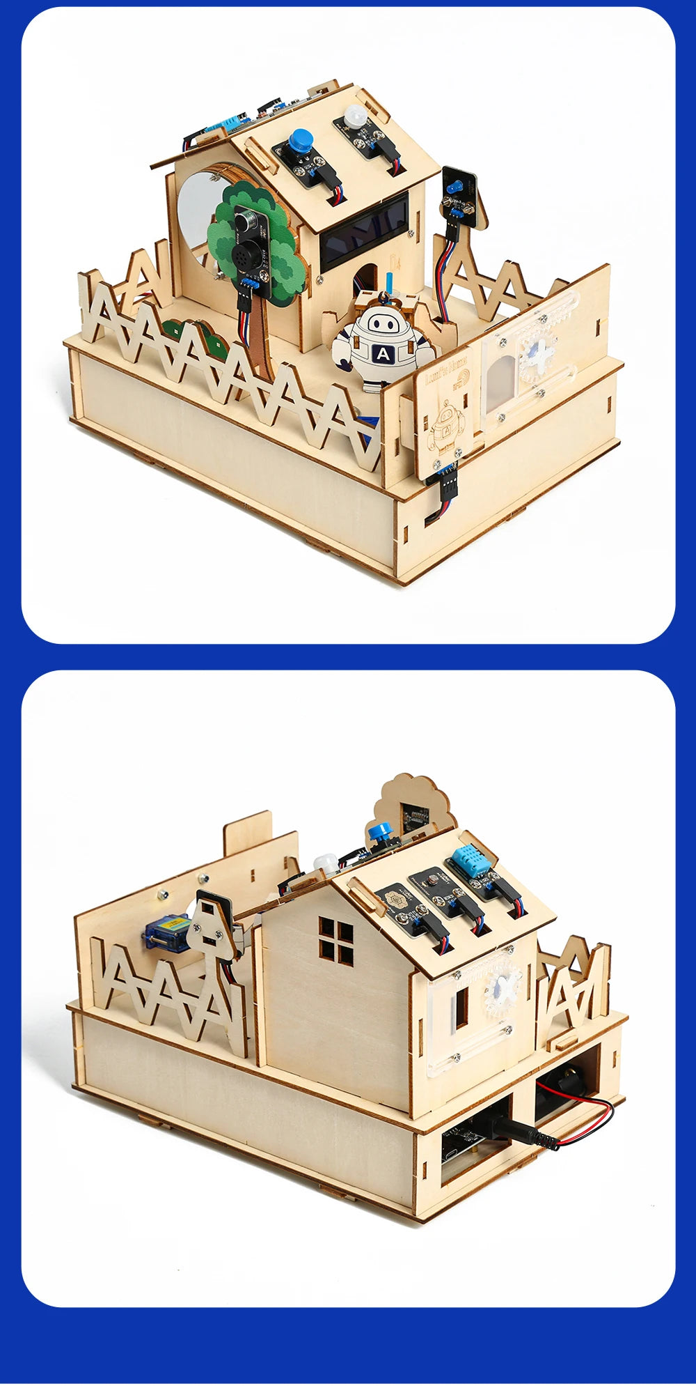 ACEBOTT DIY Smart Home Kit for Arduino Kit Robot Starter Automation Projects Wooden House Learning Kit for ESP32