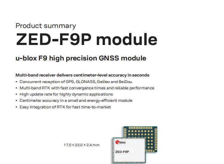 ZED-F9P high-precision centimeter level RTK positioning module GNSS receiver  1PC