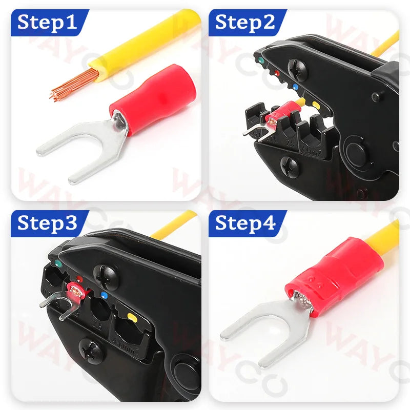 500PCS Fork Crimp Terminal M4/M5/M6 Spade Plugs Pre-insulated Ferrules Lugs For Splice Electricals Cable Wire End Connectors
