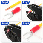 500PCS Fork Crimp Terminal M4/M5/M6 Spade Plugs Pre-insulated Ferrules Lugs For Splice Electricals Cable Wire End Connectors