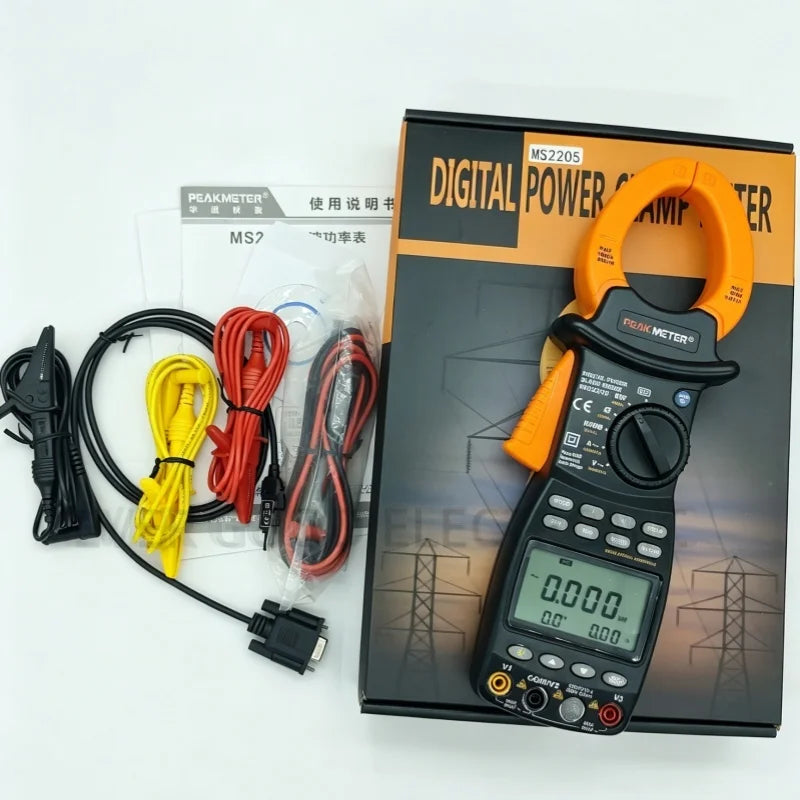 PM2205 MS2205 3 Phase Harmonic Power Clamp Meter Harmonic Power Tester with Rs232