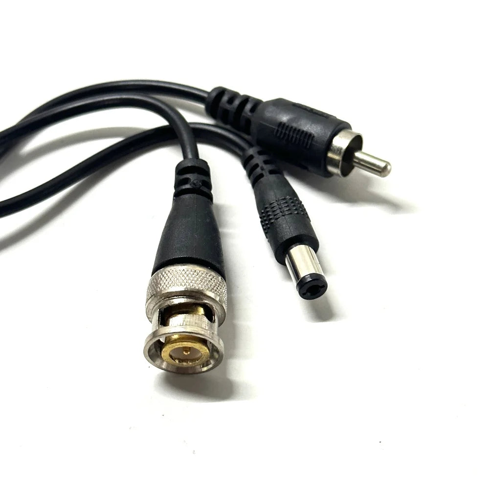 8MP CCTV 3 IN 1 Coax BNC Video Power Balun Transceiver to CAT5e 6 RJ45 DC + BNC + RCA Connector Cables For AHD Camera