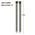 SM JST Connector Cable 22 20AWG Male Female 2/3/4/5/6Pin 12V LED Connectors For Pixel WS2812B RGB LED Strip Light Lamp Driver
