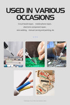 JCD Wireless Soldering Iron Portable 180-450 °C Adjustable Temperature built-in battery with 3Tip Soldering Tool Kit USB-5134