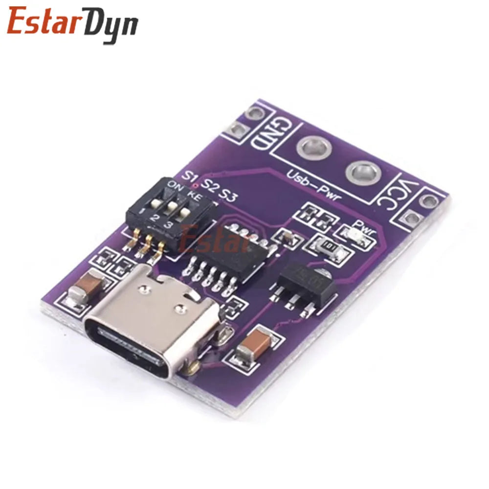 Estardyn Type-C PD QC AFC Fast Charge Polling Detector Tester, USB-C Trigger Board DC Power Converter for Laptop Phone