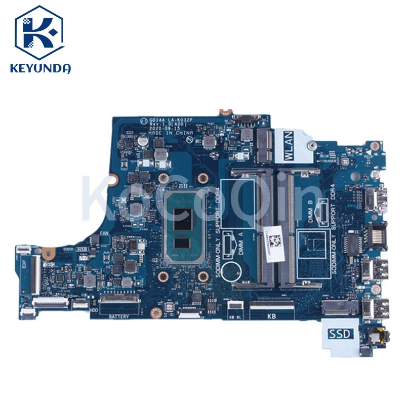NEW For DELL Vostro 3400 3500 Inspiron 3501 Notebook Mainboard LA-K032P 07HC6F 06PGNJ I3 I5 I7-11TH CPU Laptop Motherboard Test
