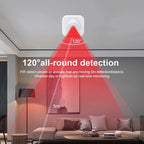 1- 10PCS Tuya Zigbee PIR Motion Sensor Detector Security Smart Life Tuya Zigbee Movement PIR Detector Needs Zigbee Gateway/Hub