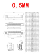 10Pcs FPC FFC Connector Socket Pitch 0.5mm 1.0mm 4/6/8/10/12/14 16/20/24/30/34/40/50/60 Pin Vertical Type Misalignment Pins Flat