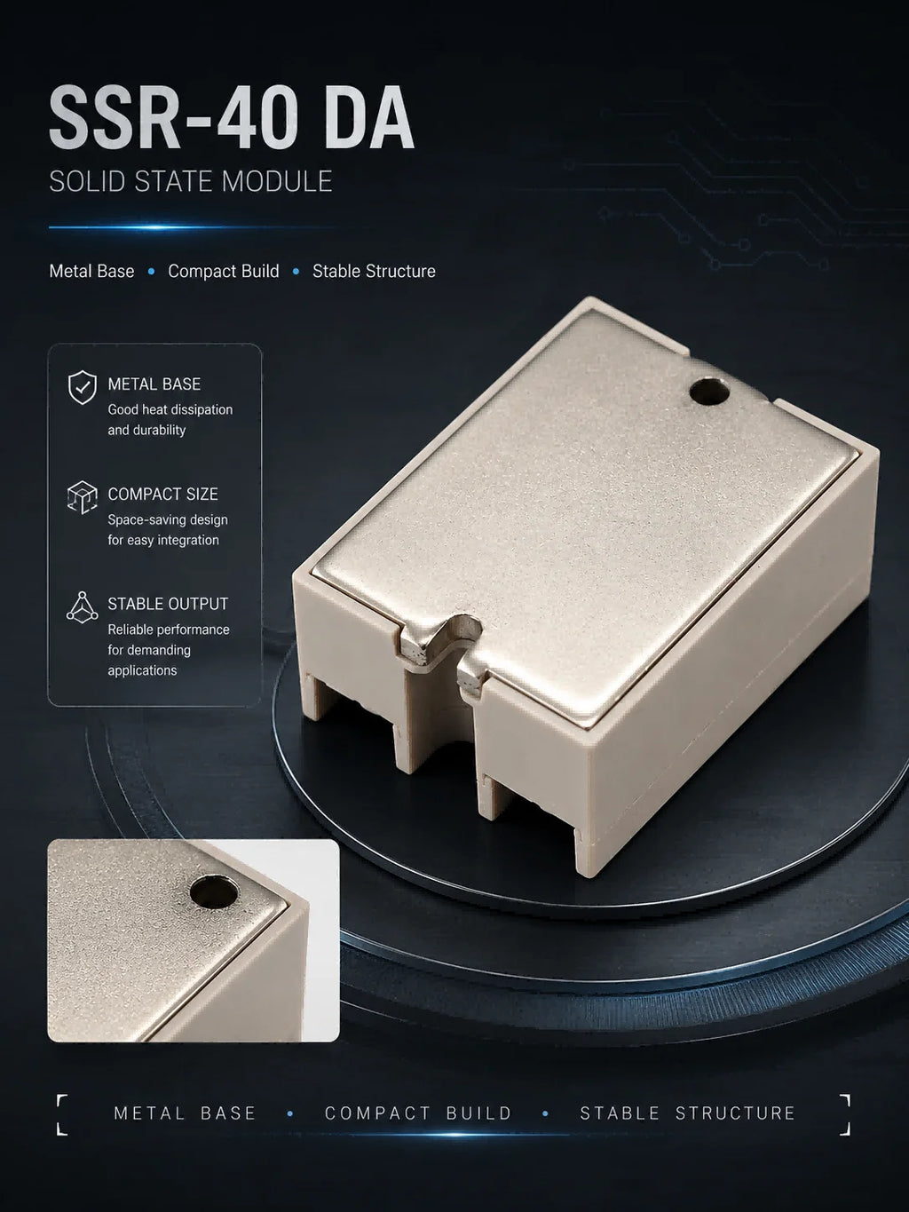 Solid State Relay SSR DA Single Phase 10A 25A 40A 60A 80A 100A 3-32VDC Input 24-380VAC Output for PID Temperature Control