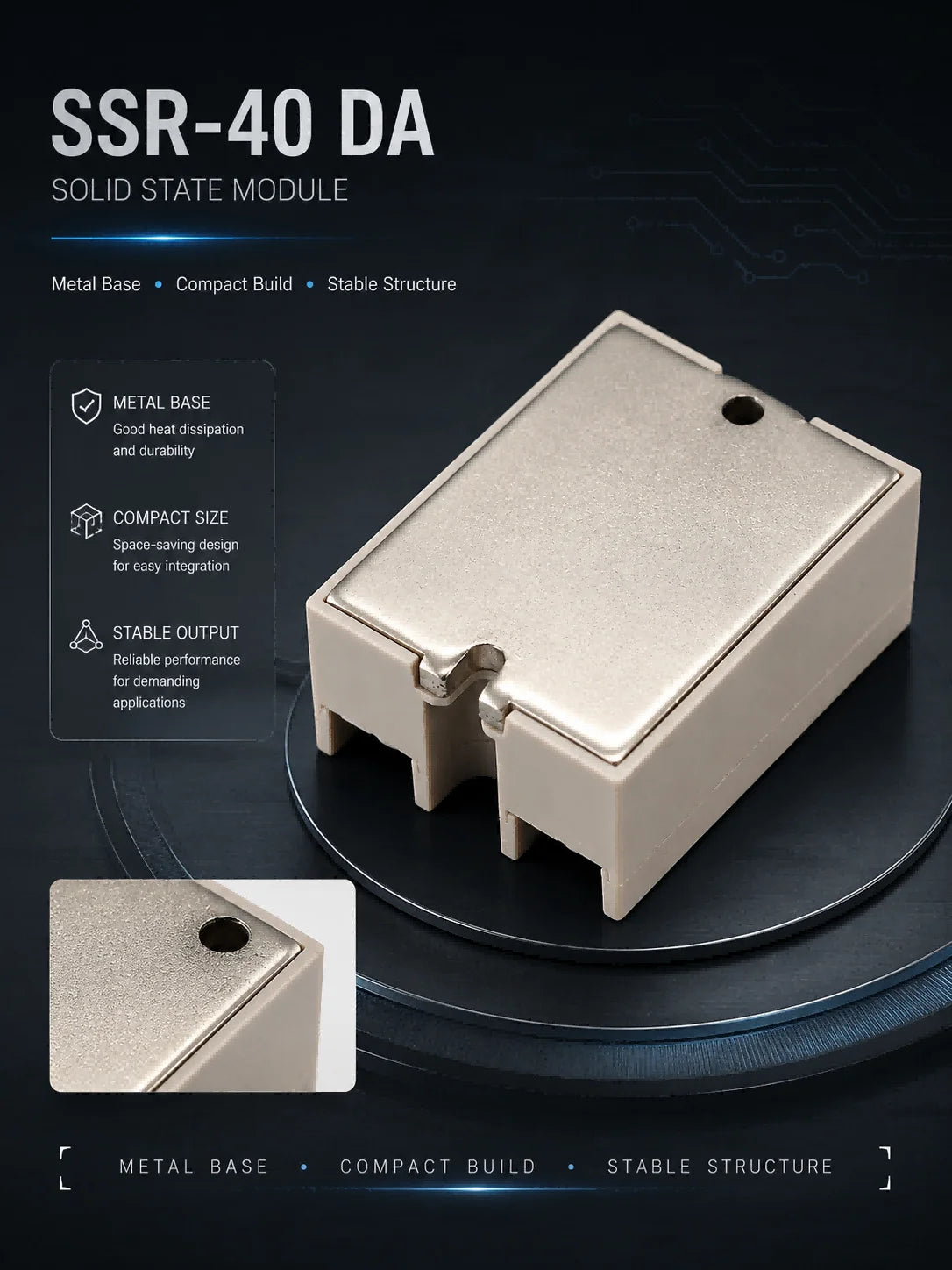 Solid State Relay SSR DA Single Phase 10A 25A 40A 60A 80A 100A 3-32VDC Input 24-380VAC Output for PID Temperature Control