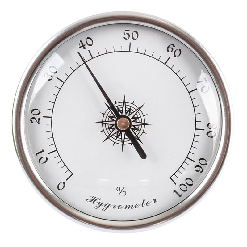 Household Round Barometer Temperature Monitor Humidity Meter Mechanical Weather Station for Home Wall Incubator for Tank Cabinet