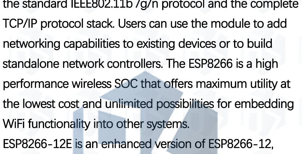 ESP8266 ESP-01 ESP-01S ESP-07 ESP-12 ESP-12E ESP-12F  ESP-07SWIFI wireless module wireless transceiver For arduino