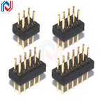 5pcs round Hole 1.27mm Single Row Female Header Double Female Header Single Double Row Pin Gold Plated 2P 3P 4P-6Pin Connector