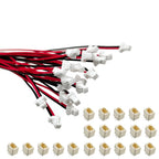 10 sets JST SH 1.0mm 2 Pin Connector with Cable SMD Vertical Male Socket 28AWG 10cm/20cm/30cm