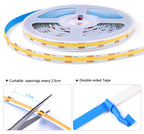 AC220V To DC 12V COB LED Strip Lights for Kitchen Home Decor Cabinet Lamp with Dimming Remote Controller led tiras de luces -EU
