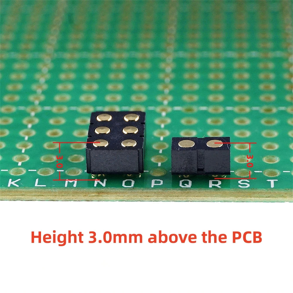 5 Pcs SMD Spring Loaded Pin Pogo Connector 2 3 4 5 6 7 8 10 Position Battery Contact 7.0mm Height 2.54 Grid Pad Modular Header