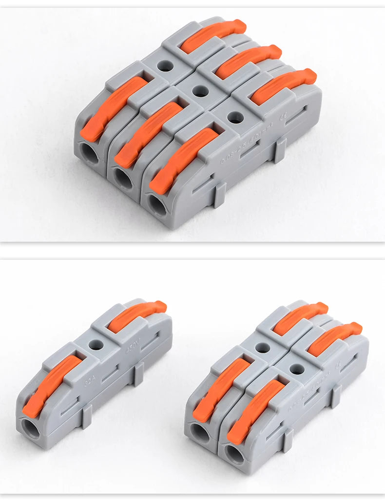 10/20/50pcs Universal Lever Wire Connector Electrical Compact Splicing 1 to 1 Inline Assemblable Terminals Quick Connection