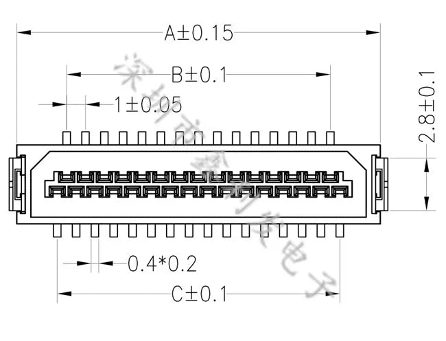 BTB Connector 1.0mm Male Female SMT Board to Board Socket DF 9 - 31/41/51 P Double Row Patch Female