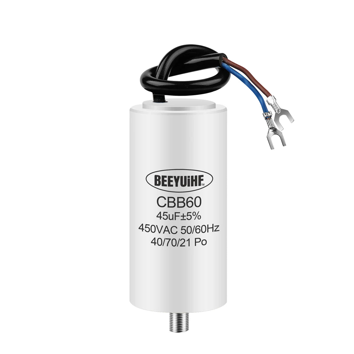 1Pcs CBB60 Motor Run Capacitor 450V 4UF 5UF 6UF 8UF 10UF 12UF 14UF 16UF 20UF 100UF Start Water Pump Washer Air Pump with Screws