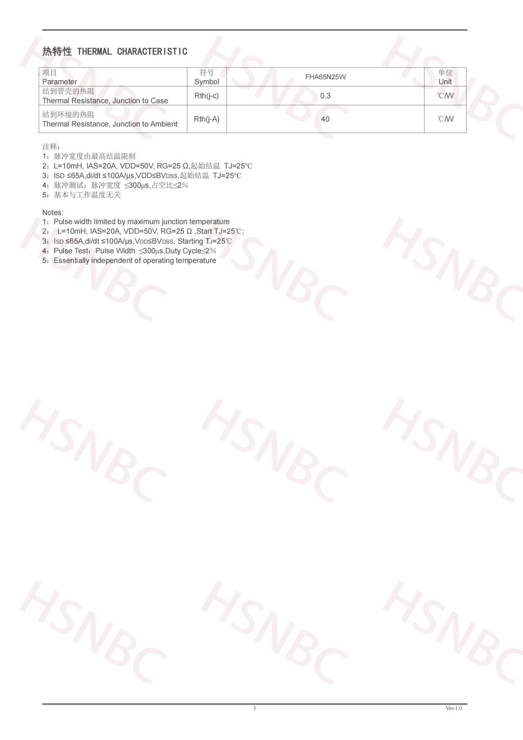 10PCS FHA65N25 65N25 FHA65N25W TO-3P 250V 65A N-channel Power MOSFET Transistor 100% New Original