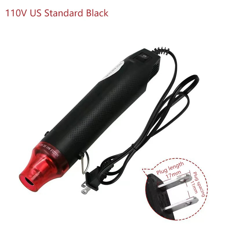 220/110V  DIY Heat Gun Electric Power Tool Hot Air Gun Temperature Gun with Supporting Seat Shrink Plastic DIY Craft Tool