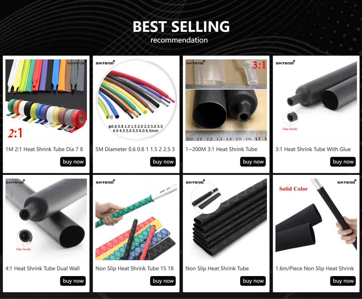 3:1 Heat Shrink Tube With Glue Double Wall 1.6/2.4/3.2/4.8/6.4/7.9/9.5/12.7/15.4/19.1/25.4/30/39/50mm Heat-shrinkable Sheath DIY