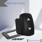 Waterproof 12V/24V 7-Pin DPDT Reverse Polarity Rocker Switch Blue LED Latching/Momentary On-Off-On for DC Linear Actuators Motor